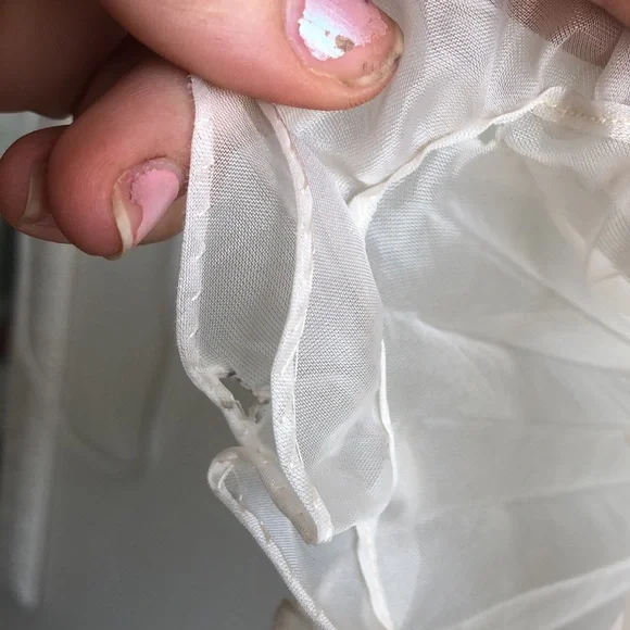 Handmade Vintage Statement Sleeve Lace Dress - Picture 7 of 11